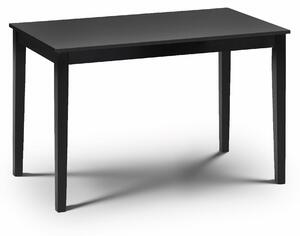 Hudson 4 Seater Rectangular Dining Table, Black Black