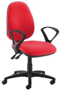 Gilmour High Back Operator Chair (Fixed Arms), Red