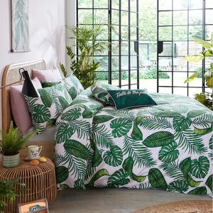 Skinny Dip Dominica Teal Duvet Cover and Pillowcase Set Green and White