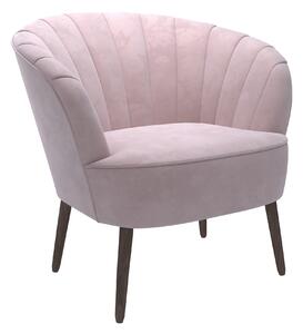 Rosalie Velvet Shell Occasional Chair Pink