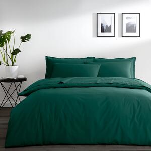 Pure Cotton Emerald Plain Dye Duvet Cover Green