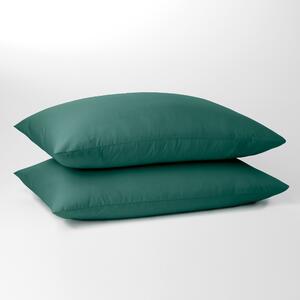 Pure Cotton Standard Pillowcase Pair Green