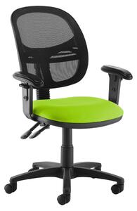 Vantage Medium Mesh Back Operator Chair (Adjustable Arms), Green