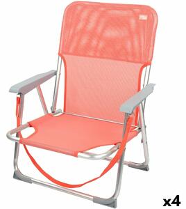 Folding Chair Aktive Flamingo Coral 44 x 72 x 35 cm (4 Units)