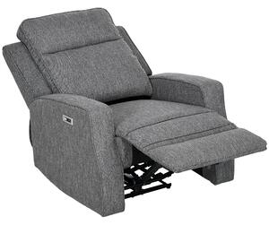 HOMCOM Electric Recliner Armchair, Recliner Chair with Adjustable Leg Rest, USB Port, Charcoal Grey