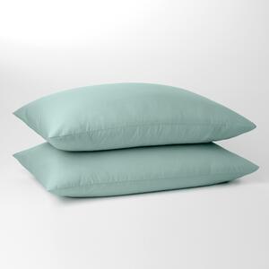 Pure Cotton Standard Pillowcase Pair Green