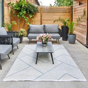 Jazz Chevron Indoor Outdoor Rug Grey