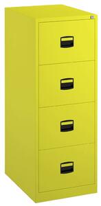 Bisley Economy Filing Cabinet (Central Handle), Yellow