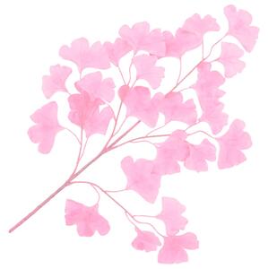 Artificial Leaves Ginko 10 pcs Pink 65 cm