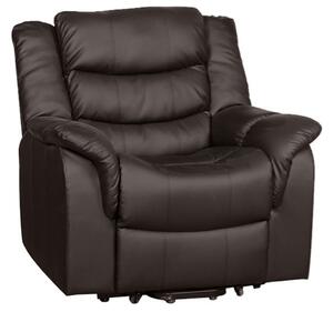 Hunter Leather Recliner Armchair (Brown), Brown
