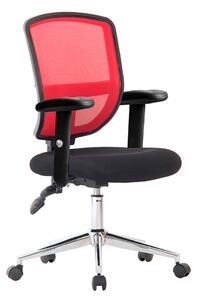 Lippe Mesh Back Operator Chair With Adjustable Arms, Red