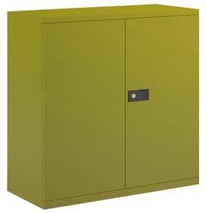 Bisley Economy Double Door Steel Cupboard, 1 Shelf - 91wx40dx100h (cm), Green