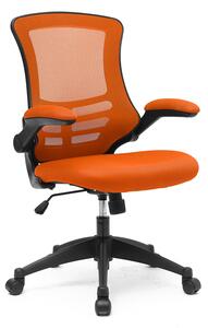 Moon Mesh Back Operator Chair With Black Base (Orange), Orange