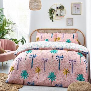 Style Lab Palmtropolis Duvet Cover and Pillowcase Set Pink
