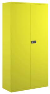 Bisley Economy Double Door Steel Cupboard, 4 Shelf - 91wx40dx197h (cm), Yellow