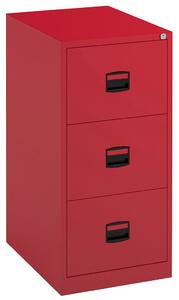 Bisley Economy Filing Cabinet (Central Handle), Red