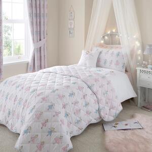 Fairies Pink Bedspread Lilac Pink