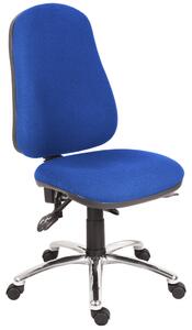 Comfort Ergo Operator Chair With Chrome Base, Blue