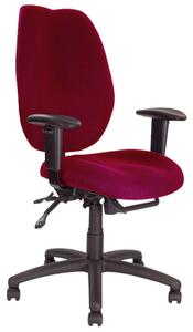 24 Hour High Back Ergonomic Operator Chair, Burgundy