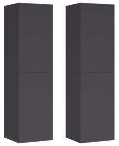 TV Cabinets 2 pcs Grey 30.5x30x110 cm Engineered Wood