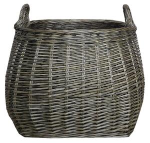 Grey Willow Belly Basket Grey