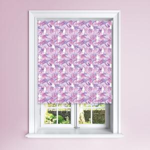 Purple Cockatoo Blackout Roller Blind Purple and White