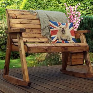Charles Taylor 2 Seater Wooden Rocking Bench Wood (Brown)