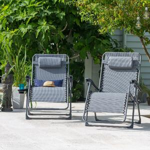 Montreal Set of 2 Deluxe Gravity Loungers Grey