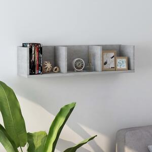 CD Wall Shelf Concrete Grey 75x18x18 cm Engineered Wood