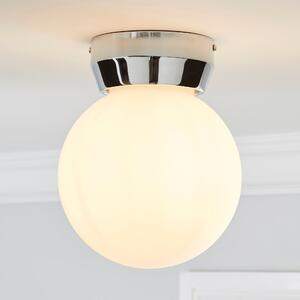Harlow 1 Light Frosted Glass Flush Ceiling Fitting White