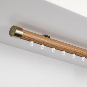 Camden Wood Effect Light Oak Ceiling Fix Curtain Track Brown