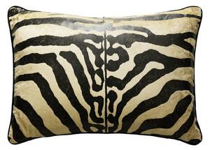 Arazova Zebra, Sustainable Feather, Cushion, 55CM X 40CM - Andrew Martin Velvet Animal