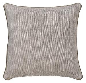 Summit Taupe, Sustainable Feather, Cushion, 55cm x 55cm - Andrew Martin Viscose Blend Herringbone & Plain & Plain Texture