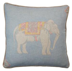 Jumbo Powder, Sustainable Feather, Cushion, 55cm x 55cm - Andrew Martin Linen Blend & Viscose Blend Animal