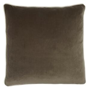 Pelham Taupe, Cushion, 55cm x 55cm - Andrew Martin Velvet Plain