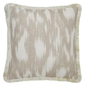 Apulia Canvas/Mattinata, Sustainable Feather, Cushion, 55cm x 55cm - Andrew Martin Sophie Paterson Eco-conscious & With Trim/Fringe & Linen Blend Ikat