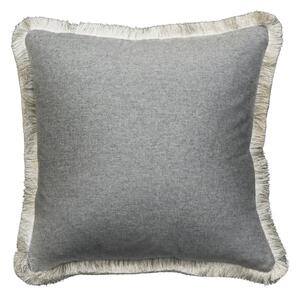 York Marl/Alezio, Sustainable Feather, Cushion, Grey - Andrew Martin Sophie Paterson With Trim/Fringe & Wool Blend Plain