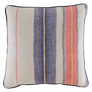 Elbrus Denim, Sustainable Feather, Cushion - Andrew Martin Linen Blend Stripe