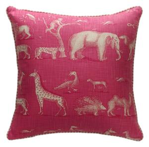 Kingdom Paradise, Sustainable Feather, Cushion, 55cm x 55cm - Andrew Martin Eco-conscious & Linen Blend & Viscose Blend Animal