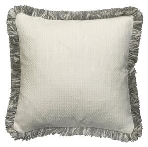 Molfetta Chalk/Mattinata, Sustainable Feather, Cushion, White - Andrew Martin Sophie Paterson With Trim/Fringe & Linen Blend