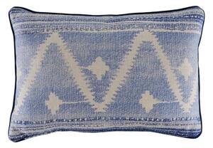 Babylon Denim, Sustainable Feather, Cushion - Andrew Martin Linen Blend Ikat & Stripe