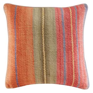 Elbrus Multi, Sustainable Feather, Cushion - Andrew Martin Linen Blend Stripe