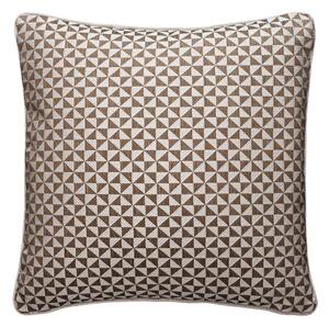 Bruton Tan, Sustainable Feather, Cushion - Andrew Martin Sophie Paterson Cotton Blend & Linen Blend Geometric