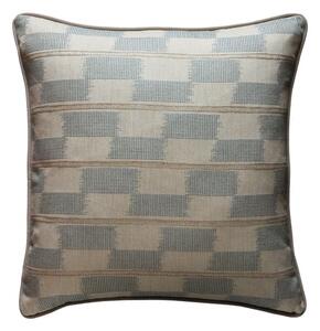 Positano Aqua, Sustainable Feather, Cushion - Andrew Martin Cotton Blend Geometric & Stripe