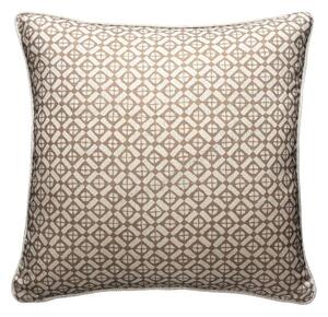 Audley Almond, Sustainable Feather, Cushion - Andrew Martin Sophie Paterson Eco-conscious & Cotton Blend & Linen Blend Geometric