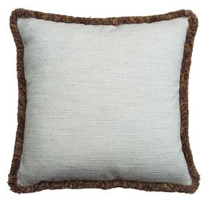 Albany Linen / Amaretto, Sustainable Feather, Cushion, Brown/Light Neutral/White - Andrew Martin Sophie Paterson With Trim/Fringe & Cotton Blend & Lin