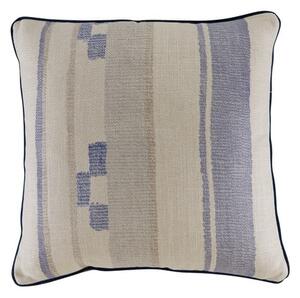 Indus Denim, Sustainable Feather, Cushion - Andrew Martin Linen Blend Ikat & Stripe