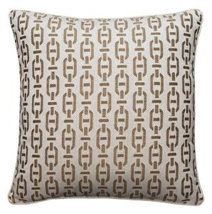 Burlington Tan, Sustainable Feather, Cushion - Andrew Martin Sophie Paterson Cotton Blend & Linen Blend Geometric