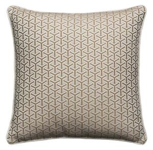 Monte Almond, Sustainable Feather, Cushion, 55cm x 55cm - Andrew Martin Sophie Paterson Linen Blend Geometric