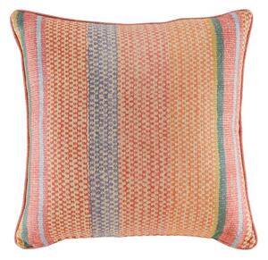 Oxus, Sustainable Feather, Cushion, Multi - Andrew Martin Linen Blend Geometric & Ikat & Kilim & Stripe